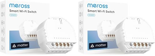Meross Interrupteur Connecté MSS810 | Fil Neutre Requis | Switch pour Lumière Contrôle et Fonction de Temps | Commande Vocale & Contrôle à Distance | Compatible avec Apple Home, Alexa et Google Home