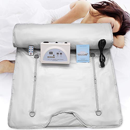 Sauna da Casa a 2 Zone – Sauna Portatile Disintossicante, Snellente & Benessere Corpo – 180x80cm Termoterapia Intelligente con Telecomando, Spa Domestica, Relax, Dolori Muscolari e Rassodamento Pelle