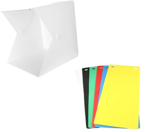 HAKIDZEL Scatola Luminosa Fotografica Portatile in Abs Doppie Strisce Led, Kit Mini Studio Fotografico per Backdrop Fotografici, Luce LED Bianco per Eliminazione Ombre e Riflessi