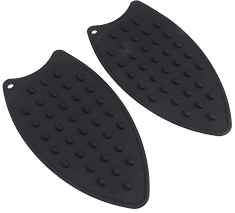 Fdit Tappetino da Stiro in Silicone, 2 Pezzi, Supporto per Ferro, Resistente Al Calore, Durevole, Morbido e Spesso, Antiscivolo, con Silicone Resistente Alle Alte Temperature, per (opaco)