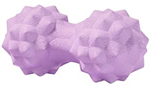 Teruyol Massage Ball Spiky Roller Double Fascia Silicone Washable Suitable for Pilates Office Home, Purple