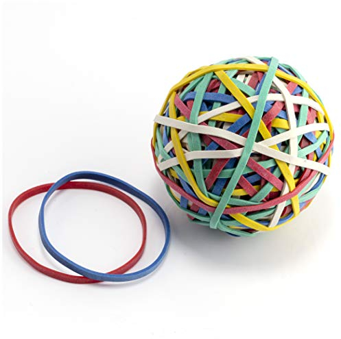 Officemate Rubber Band Ball, Assorted Colors, 4.3 Oz (82027)