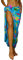 Funky Pareo Sarong Camisola Encubrimiento Hawaiano, Flamingo Melon, Turquesa, Grande