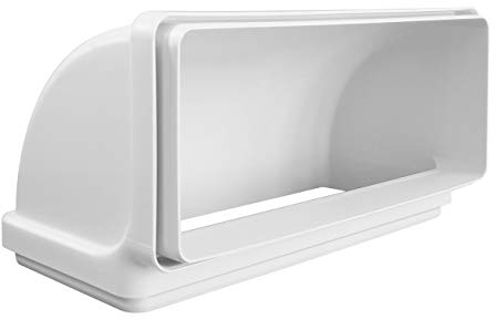 La Ventilazione CCV229B Curva verticale 220x90 mm in ABS con imbocchi F/F per tubi rettangolari. Colore bianco