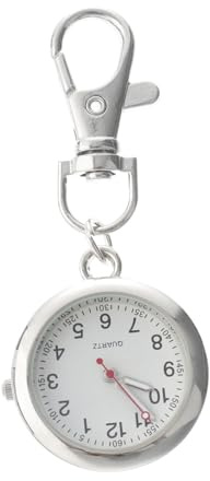 Mikikit Orologio da Infermiere in Acciaio Inossidabile Argento, Facile da Usare e Indossare, per Occasioni Mediche e Ospedali Design Semplice e Funzionale Colore Casuale