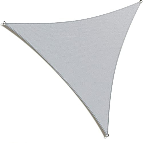 Tenda a vela triangolare, impermeabile, protezione UV, 90% protezione solare per patio, cortile, giardino, prato, attività all'aperto, soluzione resistente all'ombra