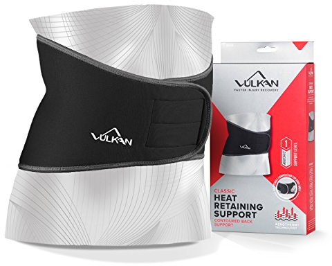 VULKAN Soporte de espalda clásico, pequeño, de 70 a 80 cm, soporte lumbar para dolor muscular y postura, cinturón lumbar para estabilidad lumbosacra, soporte para entrenamiento, atletismo y ejercicio