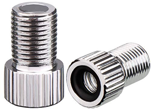 Silver Aluminum Alloy Colorful Bike Inflate Adapter - Convert Presta to Schrader, French/UK to US, Bike Inflatable Connector (5 Pack)
