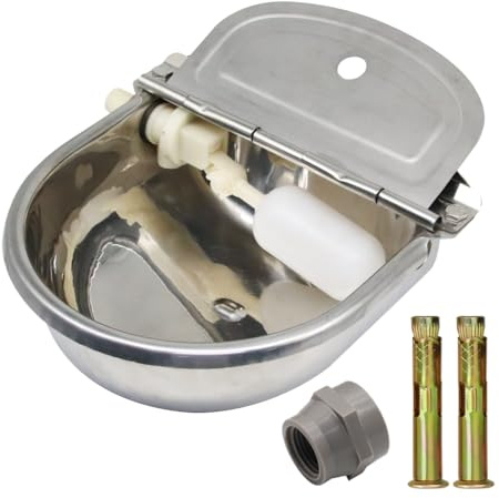 MODUODUO Automatic Water Trough Dog Feeder Bowl with Float for Cattle Horse Goat Sheep Animals Stainless Pet Livestock Tool
