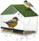 Fenster Futterhaus Vögel Vogelfutterautomat mit Rasensaugnäpfen und abnehmbarem Vogelfutterspender Saatbehälter Transparenter Acryl Vogelfutterhaus