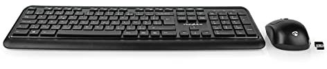 Nedis Ratón y Teclado - Set - Inalámbrico - Conexión de ratón y teclado: USB - 800 / 1200 / 1600 dpi - DPI ajustable - AZERTY - Belga