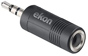 ekon Adaptador Jack 6.3 a AUX Jack 3.5 Conector Auxiliar para estéreo, Amplificador, Auriculares, Instrumentos Musicales, Guitarra, teclados, mezcladores, Audio en casa, Hi-Fi, Smartphone
