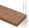 alfalux Wandregal Aus Holz Hängeregal Schweberegal Industrie Loft Design Eschenholz Robust Tragkraft 100 kg Regalbrett Mit Unsichtbarer Befestigung G60x20-Nussbaum-IN Nussbaum