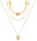 KSJEHW 3 Stück Muschel Halskette Natürliche Muschelketten Muschel Halsketten Armband Halskette Damen Edelstahl Kette Damen Schlangenkette Stapelbar Halskette Damen Gold