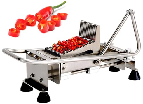 Manual Vegetable Chopper, Multi-Functional 5mm Cutter for Chili, Scallions, Leeks, and Cilantro, Perfect for Quick and Easy Food Prep