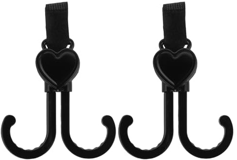 Toddmomy 2pezzi Moschettone per Passeggino Gancio Resistente per Borse e Accessori per Passeggini Biciclette e Sedie Rotelle Design Antiscivolo Leggero e Portatile