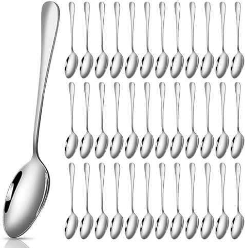 36 cucchiaini da tè, cucchiaini da caffè, in acciaio inox, cucchiai per latte macchiato, cucchiai per cereali, cucchiai da zuppa, cucchiai da caffè, cucchiaio da gelato, cucchiaio da dessert, ideale