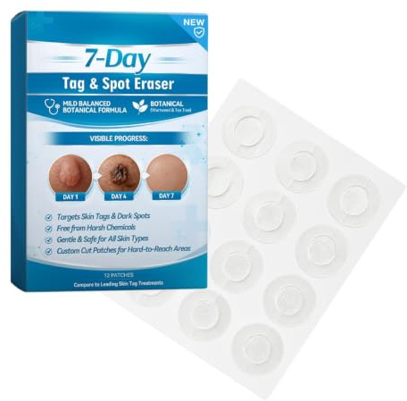 Vårtborttagningsplåster 12-pack osynlig och lugnande födelsemärkevård | Vårdtejp För Hudleverfläckar för kvinnor, män, vuxna, , kontor, lägenhet, daglig rutin, gym, och