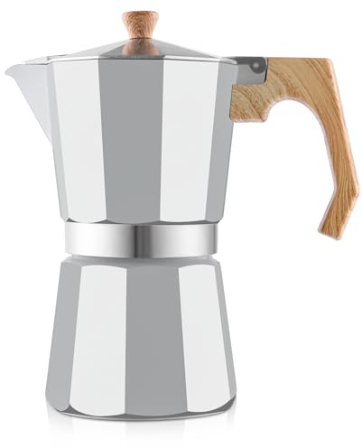 wedrink Stovetop Espresso Maker Aluminum Moka Pot 9 Espresso Cup-15.2OZ Cuban Coffee Maker Stove top Coffee Maker Moka Italian Espresso