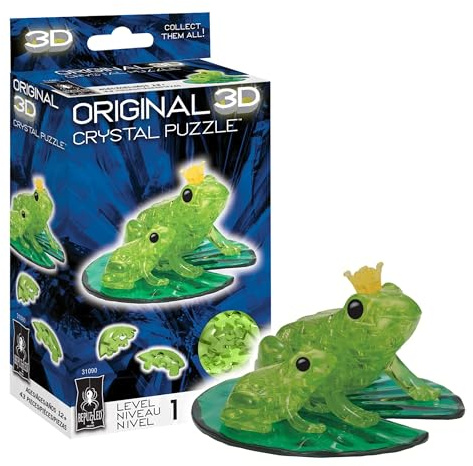 BePuzzled | Frog Standard Original 3D Crystal Puzzle, Ages 12 and Up
