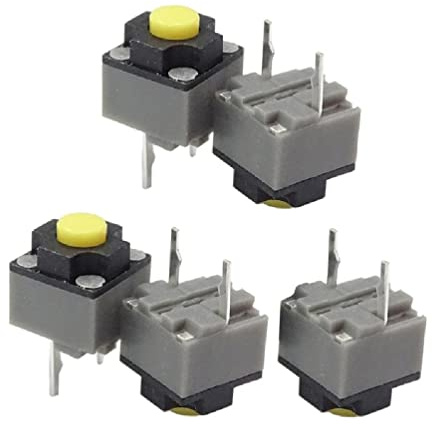 5 PCS Kailh Mute Button 6x6x7.3mm Square Switch Silent Switch Wireless Wired Button Micro Switch 10 Million Kailh 6 6 7.3