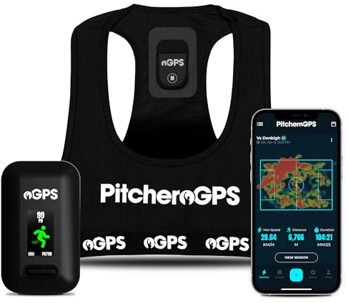 PitcheroGPS Rastreador de Jugadores con Chaleco - Tracker Deportivo con 18 Métricas - Suscripción 60 Días - Accesorios para Fútbol, Rugby y Hockey (Adulto S)