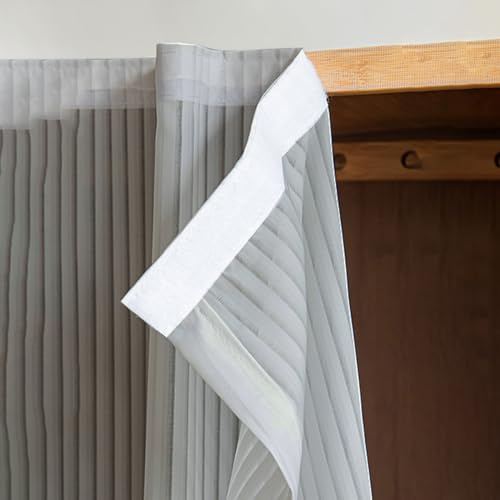 Cortinas opacas a prueba de polvo para armarios, cortinas adhesivas para armarios de cocina, armario abierto, zapatero, tapiz de privacidad para dormitorio y baño, diseño resistente al polvo