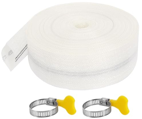 Tygslang 1 1/4 tum platt slang, 1 rulle 32 mm 20 m trädgårdsslang