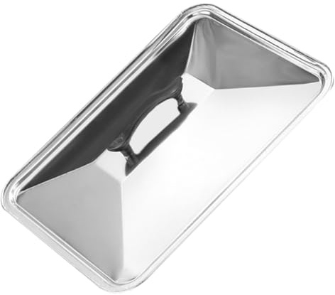 Gatuida Cubierta de Acero Inoxidable para Bandeja de Comida Protector Resistente para Plancha Barbacoa y Parrilla Portátil para Asados Casa y Restaurante