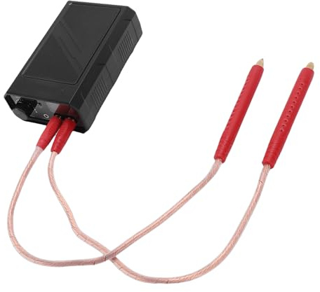 Luocute Soldador por Puntos, 1200A 10000W Máquina Portátil de Soldadura por Puntos de Doble Pulso para Revestimiento de Ni de 0,3 Mm y Lámina de Ni de 0,15 Mm, con Regulación de