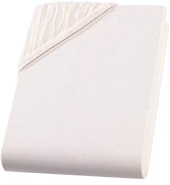 Exclusive Topper-Spannbettlaken | Bettlaken mit extra starkem Stoff 160 g/m² | Ideal für Boxspringbetten und Topper | OEKO-TEX® MADE IN GREEN | Topper 10cm Steghöhe | 180-200x200 cm - Natur