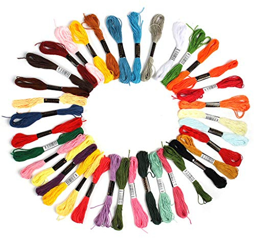 36 Skeins Embroidery Thread, Friendship Bracelets Embroidery Floss, Woven Floss for Knitting DIY Crafts Project, Sewing Accessories and Supplies, 6 Strands 8.75 Yards