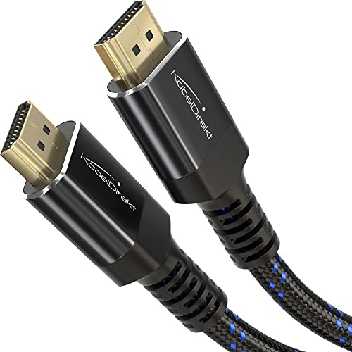KabelDirekt – 4K & 8K HDMI-Kabel 1m – Bruchfeste Metallstecker + Nylon-Braiding – Für jeden HDMI-Anschluss (4K@120Hz & 8K@60Hz, High Speed HDMI mit Ethernet, Blu-ray, PS5/Xbox/Switch)