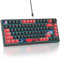 SOLIDEE Verkabelte 75% Mechanische Gaming-Tastatur,hot-swap-fähige Mechanische Tastatur mit Gasket Struktur,RGB-Hintergrundbeleuchtung,82 Tasten Kompakt TKL Tastatur mit Drehknopf(82 Red Black)