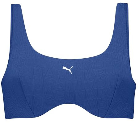PUMA Damen Jaquard Scoop Bikini Top, Vivid Blue, M EU