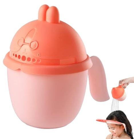 Gobelet à shampoing pour bébé - Design ergonomique avec 7 trous - Verre à eau confortable pour les - Idéal pour éviter l'eau dans les yeux lors du lavage des cheveux