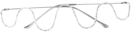 OATIPHO Monturas De Gafas Montura Para Mujer Gafas Sin Lentes Diseño Ondulado Semi Al Aire