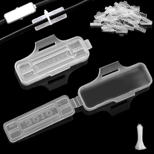 TXXATX Kabelbeschriftung 60 Stück Kabeletiketten mit Kabelbinder und Haftnotiz Kabelmarkierung Wiederverwendbare Kabelbeschriftung Clip für Organisieren Klassifizieren Markieren von Kabelkennzeichnung