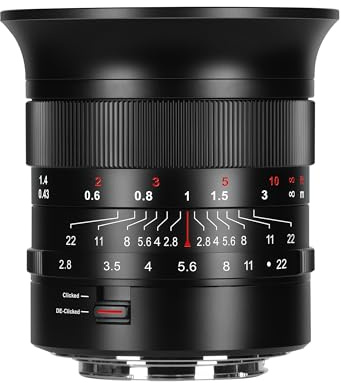 7artisans 14mm F2.8 Vollformat Weitwinkel Objektiv für Nikon, Manueller Fokus Wide Angle Lens Z Mount Kompatibel mit Nikon Z Mount Kamera