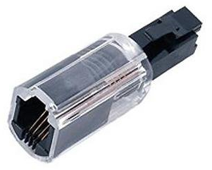 1 x Dragon Trading Telefonschnur-Entwirrer, Anti-Verhedderungs-Telefonkabel, 360 Grad drehbar, Festnetz-Drehschnur, Schwarz