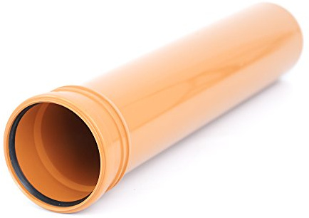 500mm Regenrohr Fallrohr Ablaufrohr Regenrinne KG/HT Rohr DN100 Ø110 (Orange)