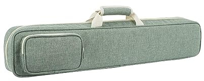 Flötenkoffer Bambusflöten-Tasche, tragbare Bambusflöten-Tasche, 7-teiliges Flötenpaket, Flötenkoffer Tragetasche, Instrumentenschutz Rucksack (grün)