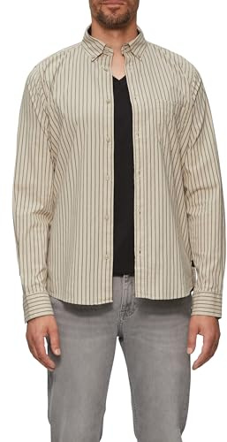 s.Oliver 2148591 Camicia a Maniche Lunghe, Slim Fit, 80 g1 Marrone, M Uomo
