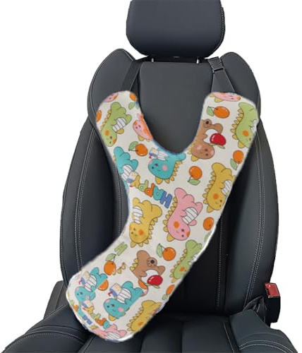 Kids Y-Shaped Travel Pillow Car Seat Belt Head Neck Support Cushion Soft Headrest Sleeping Pillow Universal Car Seat Belt Cushion Adjustable Car Seat Strap Cover Pad Protector for Car Travel Journey