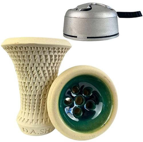 Pack de Cazoleta KHAOS con Gestor de calor Magnum para Cachimba - Fabricada con barro blanco y diseñada para potenciar al maximo la experiencia