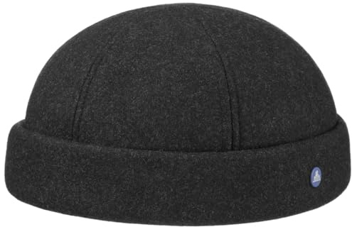 HAMMABURG Gorro Docker Teflón Hombre - de Invierno Beanie Lana Gorra Docker, con Forro, Forro otoño/Invierno - S (54-55 cm) Antracita