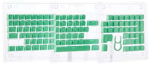 Corsair PBT DOUBLE-SHOT PRO Keycap Mod Kit (Double-Shot PBT Keycaps, Standard Bottom Row Compatibility, Textured Surface, 1.5mm Thick Walls with Backlit Font, O-Ring Dampeners Included) Mint Green