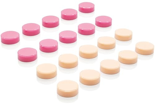 ZDZBLX Calamite Frigorifero 20 Pezzi Magneti Potenti, Piccole Calamite Mini Magnete Rotondi per Frigo, Lavagna Magnetica, Foto (Rosa)