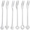 IBXWMNG Set di 6 Forchette da Dessert per Frutta, Mini Forchette eleganti e praticheTorta e Dolci in Acciaio Inox, Perfette per Feste, Ristoranti e Casa., Indispensabili in Cucina