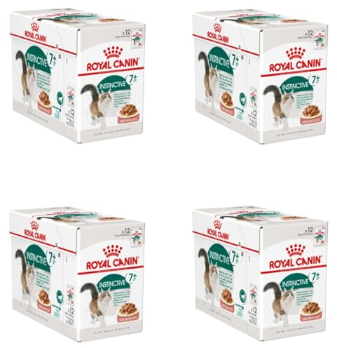 ROYAL CANIN INSTINCTIVE 7+ en Sauce | Pack de 4 | 4 x 12 x 85 g | Aliment Complet pour Chats Adultes à partir de 7 Ans | pour Soutenir la vitalité et la santé rénale